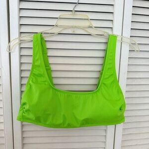 Wild Fable Neon bright green swim top